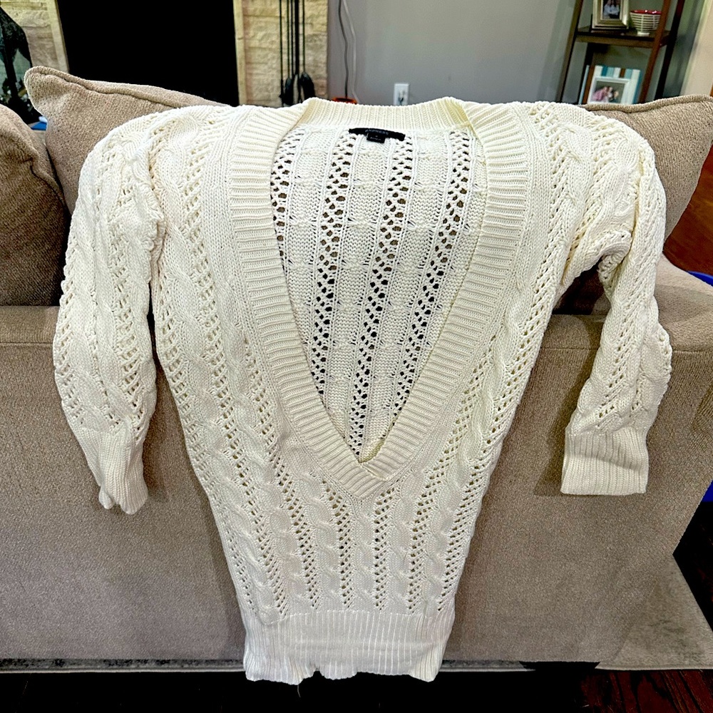 Women’s see-through sweater, deep v
